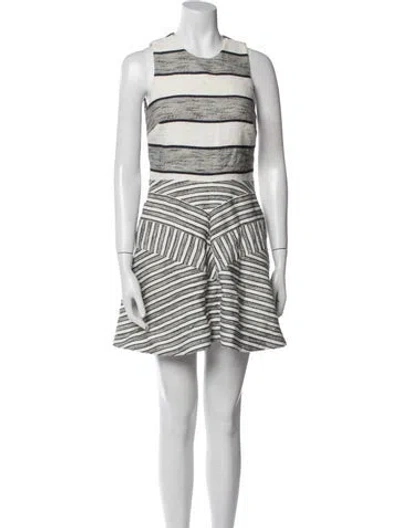 Pre-owned 3.1 Phillip Lim Striped Mini Dress In White