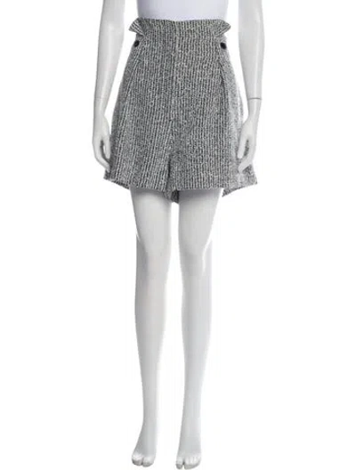 Pre-owned 3.1 Phillip Lim Striped Mini Shorts In Black