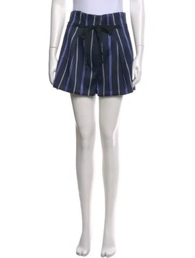 Pre-owned 3.1 Phillip Lim Striped Mini Shorts In Blue