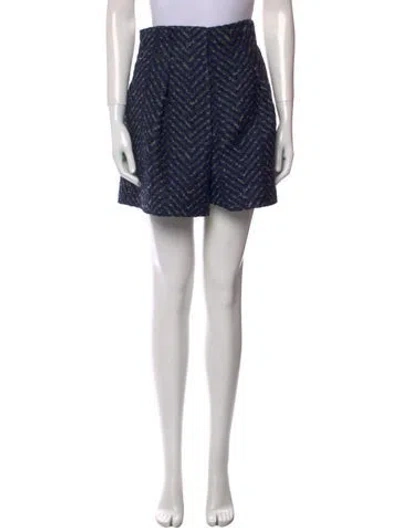 Pre-owned 3.1 Phillip Lim Striped Mini Shorts In Blue