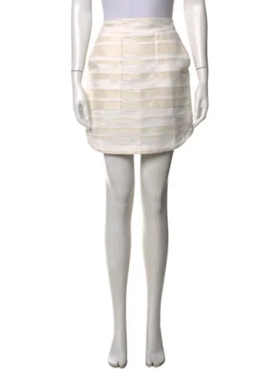 Pre-owned 3.1 Phillip Lim Striped Mini Skirt In Neutrals