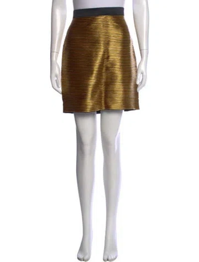 Pre-owned 3.1 Phillip Lim Striped Mini Skirt In Yellow