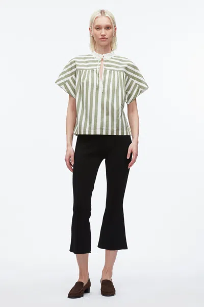 3.1 Phillip Lim Striped Open Neck Top With Ties