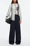 3.1 Phillip Lim Striped Shirt With Organza Overlay In Multi