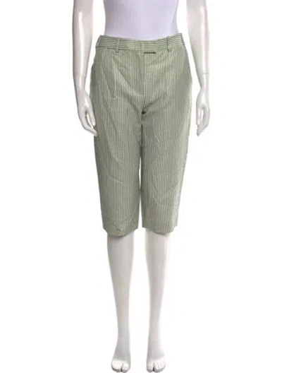 Pre-owned 3.1 Phillip Lim Striped Straight Leg Pants In Green