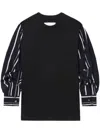3.1 Phillip Lim Striped Top In Black