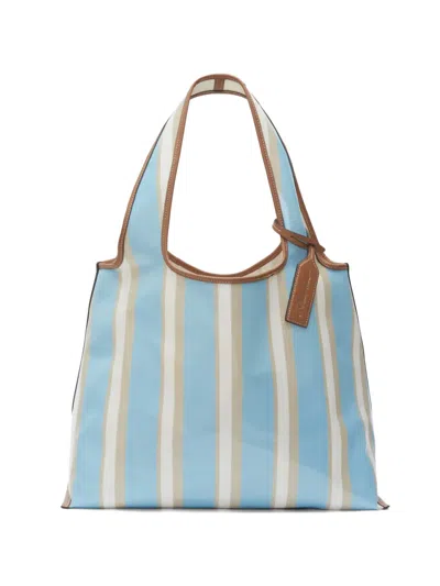 3.1 Phillip Lim Dual Stripe Market Tote In Blue