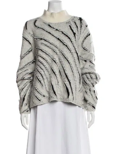 Pre-owned 3.1 Phillip Lim Striped Turtleneck Sweater In Neutral