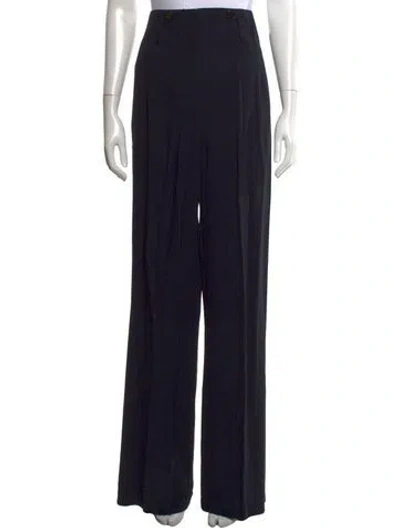 Pre-owned 3.1 Phillip Lim Striped Wide Leg Pants In Black