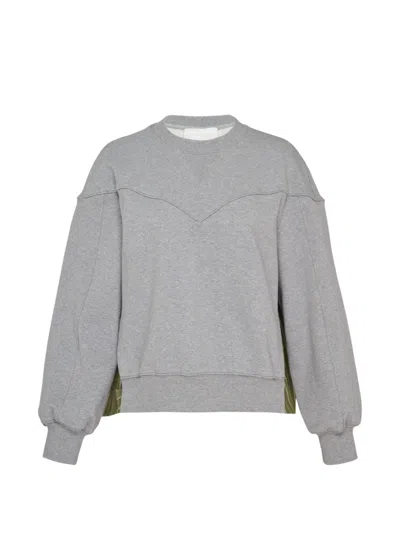 3.1 Phillip Lim Striped-panel Sweatshirt In Gray