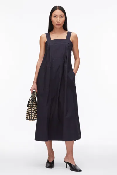 3.1 Phillip Lim Structured Cotton Poplin Midi Dress In Blue