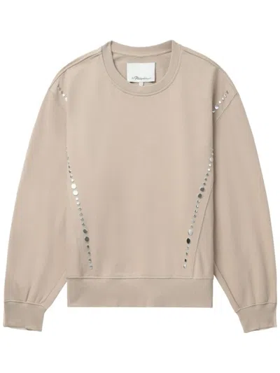 3.1 Phillip Lim Stud Detailing Sweatshirt In Neutrals