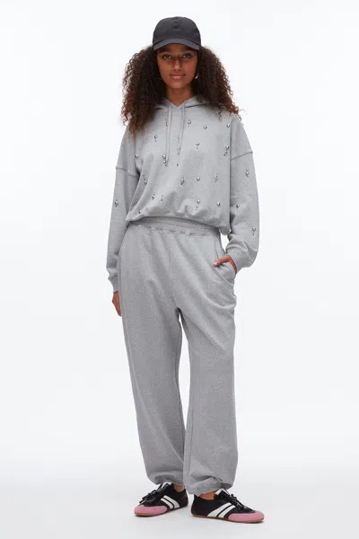 3.1 Phillip Lim Stud Embellished Oversized Hoodie In Gray