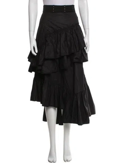 Pre-owned 3.1 Phillip Lim Studded Accents Midi Length Skirt In Black
