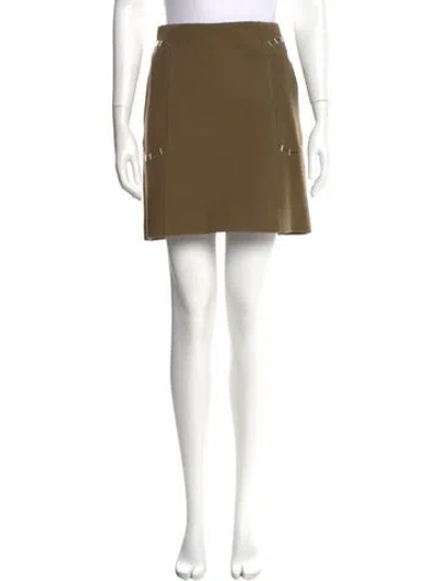 Pre-owned 3.1 Phillip Lim Studded Accents Mini Skirt In Green