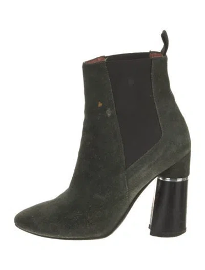 Pre-owned 3.1 Phillip Lim Suede Chelsea Boots In Green