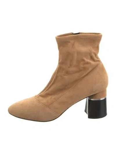 Pre-owned 3.1 Phillip Lim Suede Colorblock Pattern Sock Boots In Neutral