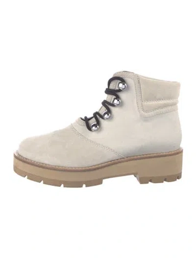 Pre-owned 3.1 Phillip Lim Suede Combat Boots In Neutral