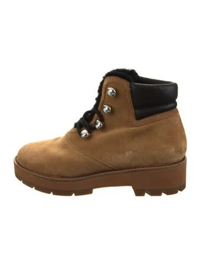 Pre-owned 3.1 Phillip Lim Suede Combat Boots In Neutral