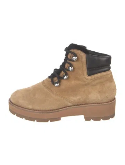 Pre-owned 3.1 Phillip Lim Suede Combat Boots In Neutrals