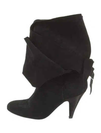 Pre-owned 3.1 Phillip Lim Suede Cutout Accent Boots In Black