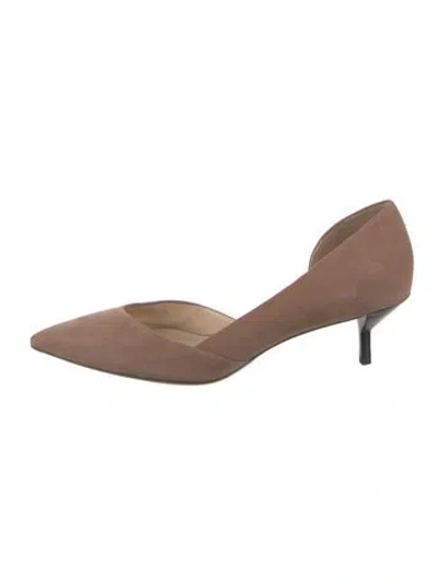 Pre-owned 3.1 Phillip Lim Suede D'orsay Pumps In Neutral