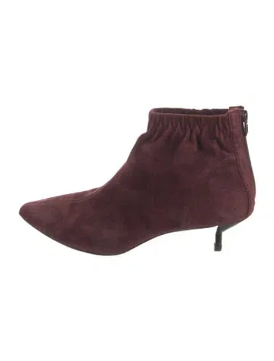 Pre-owned 3.1 Phillip Lim Suede Mules In Burgundy