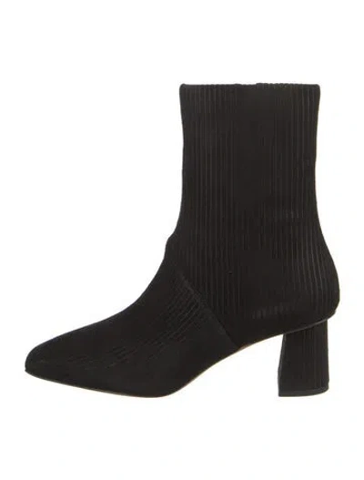 Pre-owned 3.1 Phillip Lim Suede Printed Sock Boots In Black