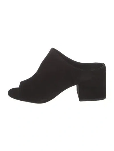 Pre-owned 3.1 Phillip Lim Suede Slides In Black