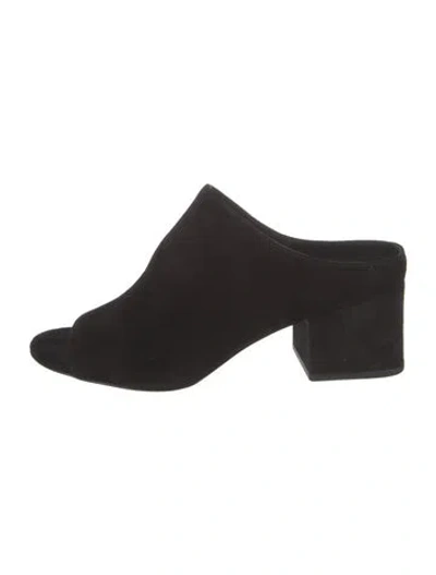Pre-owned 3.1 Phillip Lim Suede Slides In Black