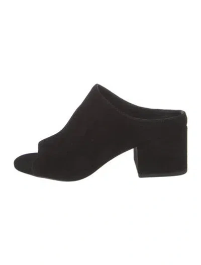 Pre-owned 3.1 Phillip Lim Suede Slides In Black