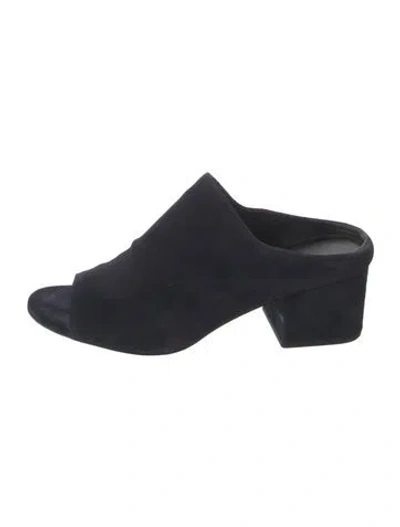 Pre-owned 3.1 Phillip Lim Suede Slides In Black/blue