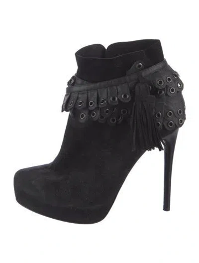 Pre-owned 3.1 Phillip Lim Suede Tassel Accents Boots In Black