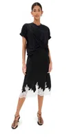 3.1 Phillip Lim T-shirt Combo Dress With Lace Black/white
