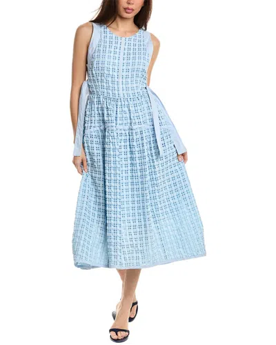 3.1 Phillip Lim Taffeta Check Dress In Blue