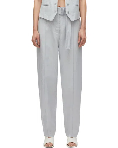 3.1 Phillip Lim Tailored Belted Tapered Linen-blend Trouser In Gold