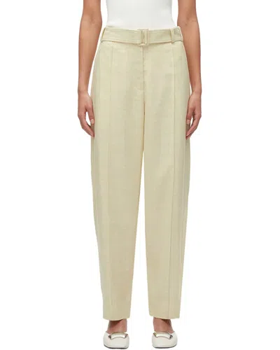 3.1 Phillip Lim Tailored Belted Tapered Linen-blend Trouser In Neutral