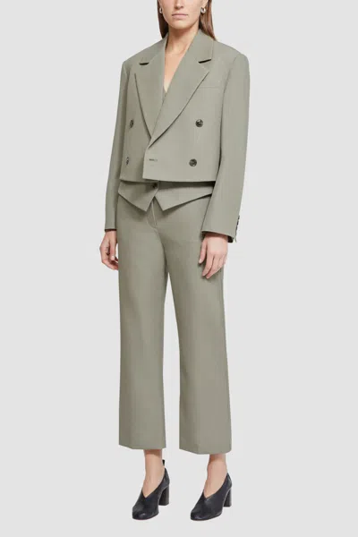 3.1 Phillip Lim Tailored Cropped Kick Flare Trouser In Green