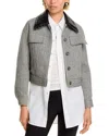 3.1 Phillip Lim Tailored Jacket With Combo Collar In Gray
