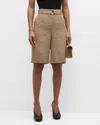 3.1 Phillip Lim Belted Tweed Shorts In Fawn