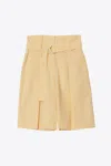 3.1 Phillip Lim Tailored Paper Bag Waist Shorts In Yellow