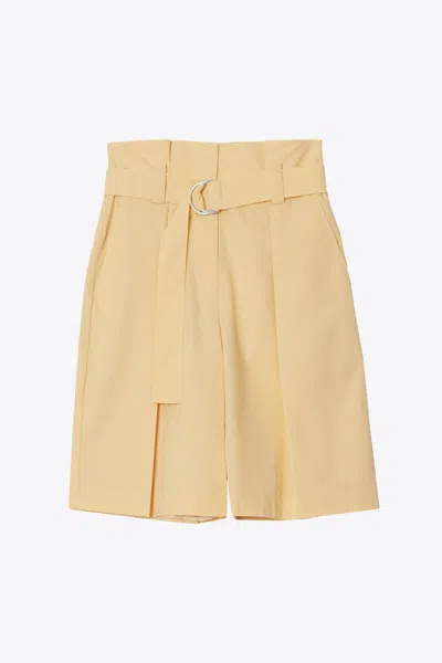 3.1 Phillip Lim Tailored Paper Bag Waist Shorts In Yellow