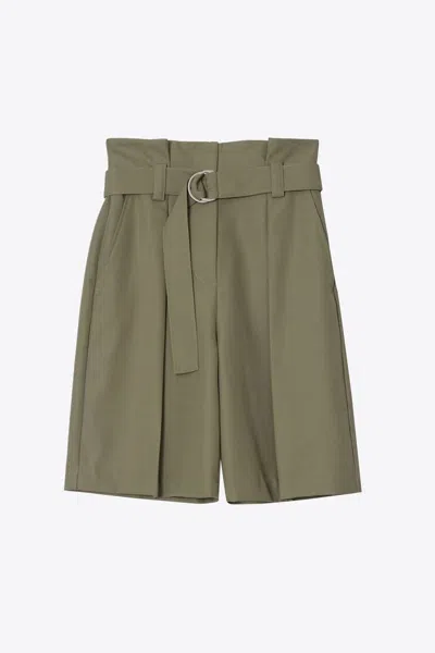 3.1 Phillip Lim Tailored Paperbag Waist Shorts In Green