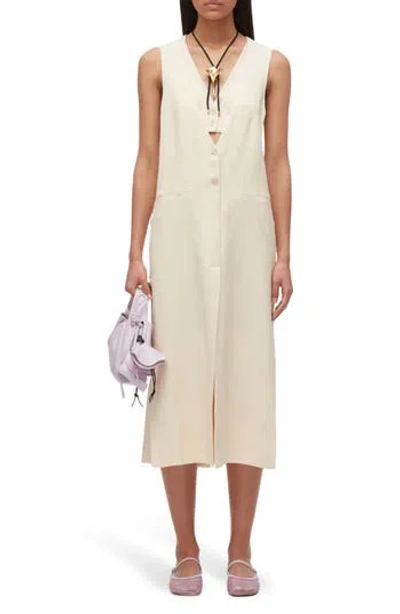 3.1 Phillip Lim Tailored Vest Midi Dress In Gold
