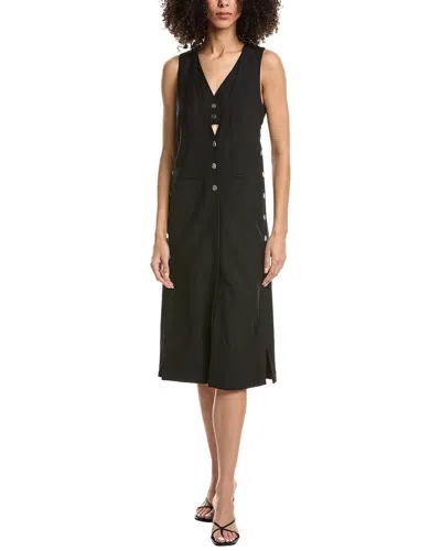 3.1 Phillip Lim Grain De Poudre Wool-blend Midi Dress In Black