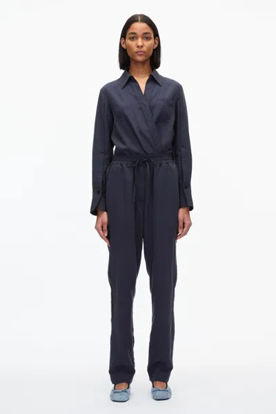 3.1 Phillip Lim Tapered Drawstring Pant In Blue