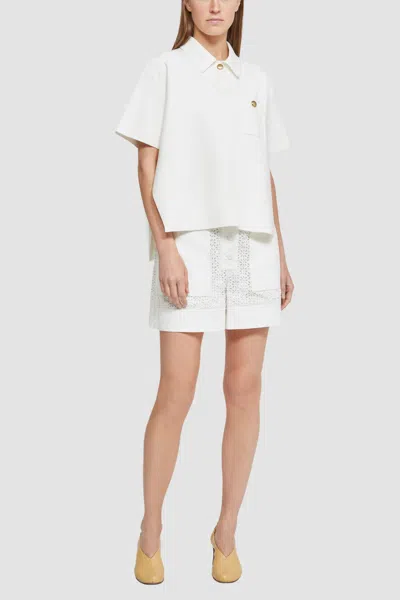 3.1 Phillip Lim Tech Milano Short Sleeve Polo Top