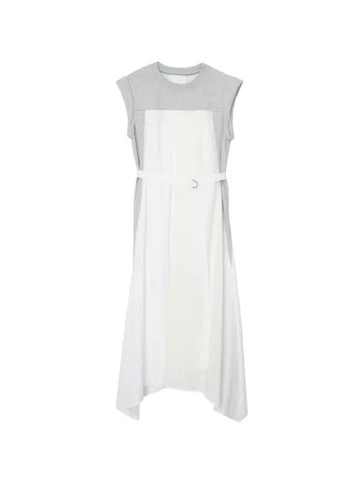 3.1 Phillip Lim Terry Eyelet Belted Midi Dress In White