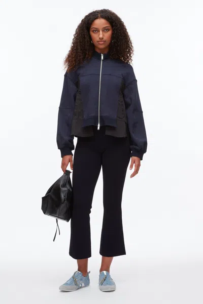 3.1 Phillip Lim Terry Hybrid Zip Up In Blue