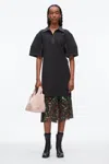 3.1 Phillip Lim Short Sleeve Rip Stop Polo Dress In Black